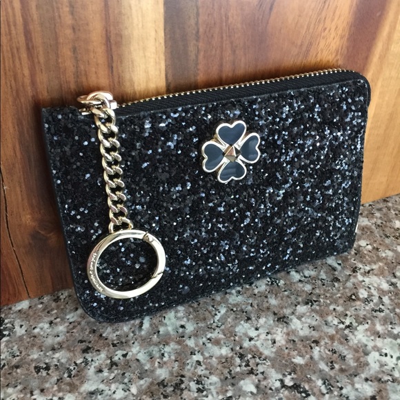 NWT Kate Spade Odette Glitter L-Zip Card Holder - Picture 7 of 11